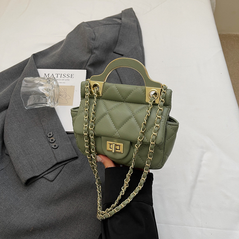 Free shipping designer bag Popular handbag women 2024 new Korean version fashionable diamond grid chain shoulder crossbody bag for women's handhe