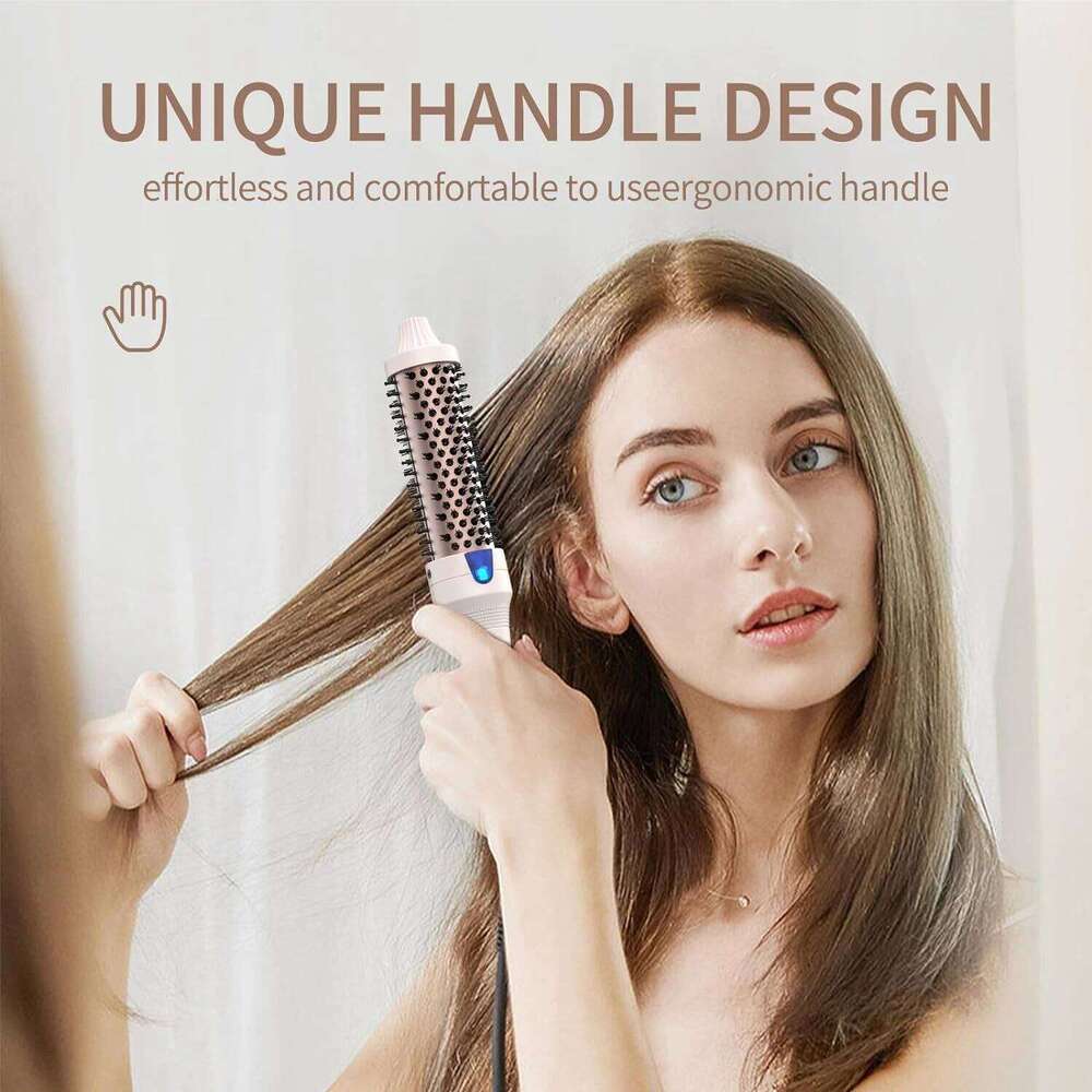 Effortlessly Achieve Stunningly Bouncy and Voluminous Curls with K&K Ceramic Tourmaline Ionic Thermal Brush Curling Iron Hot Bru