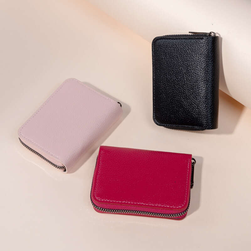 Lychee Pattern Large Capacity Multi-Card Slot ID Credit Coin Purse Wallet Accordion Card Holder