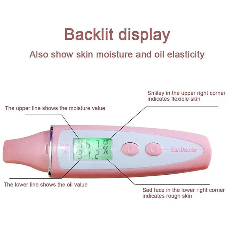 Bio Technology Sensor LCD Precise Detector Digital Skin Oil Moisture Tester for Face Care Lady Beauty Tool Women Spa Monitor 250523