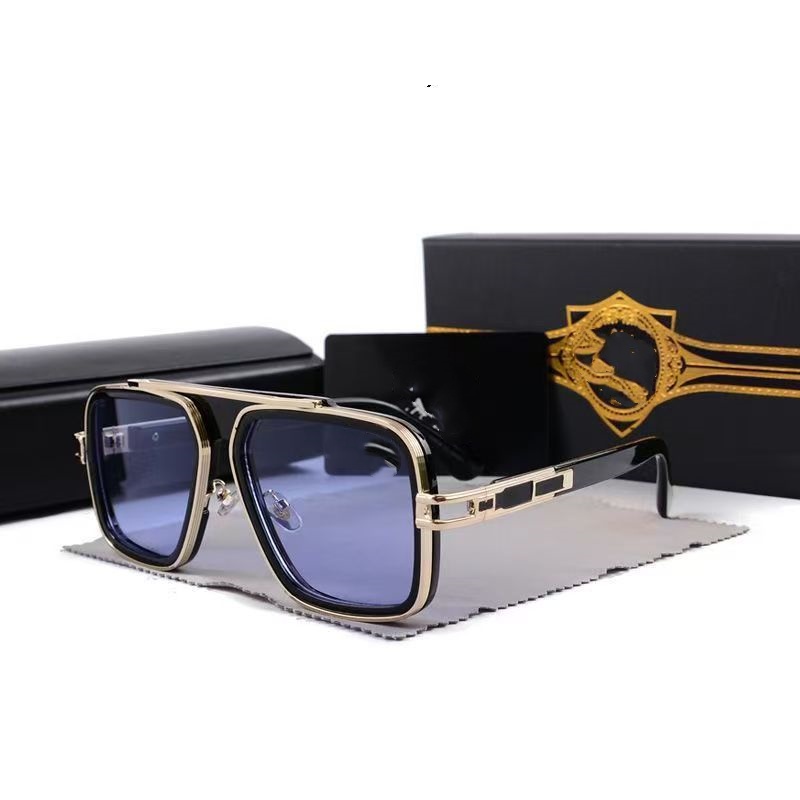 Designer Luxury men Sunglasses with UV Protection - Unisex Eyewear Available in Multiple Colors Luxury square retro sunglasses full frame Metal womens sunglasses