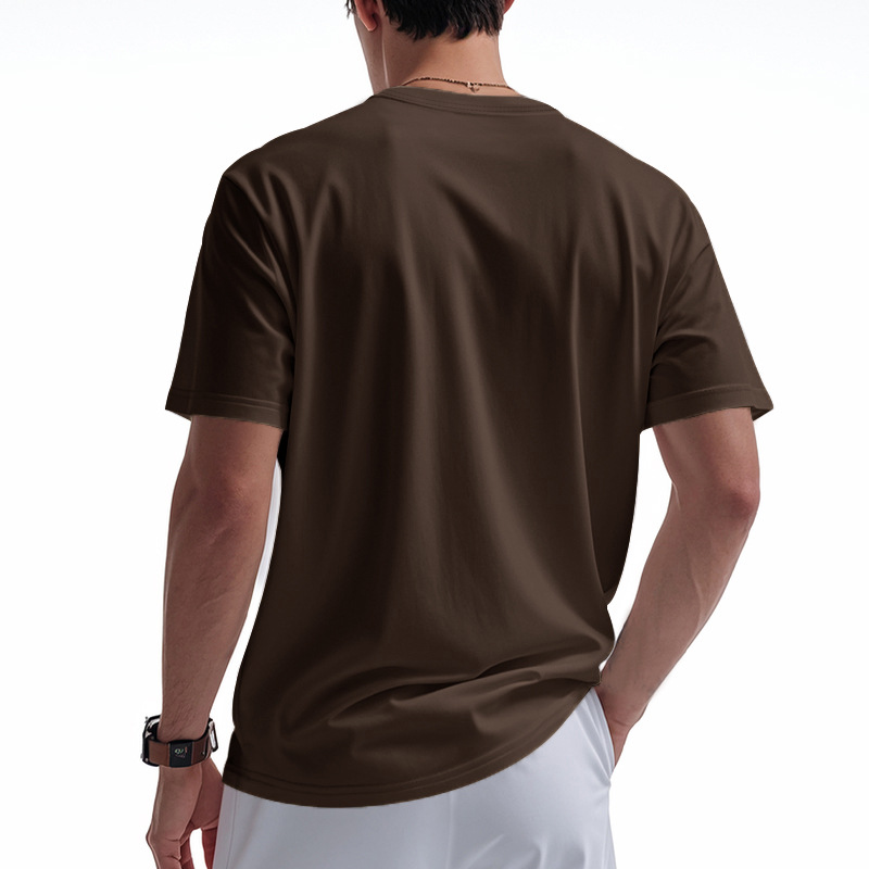 polo shirt Mens Summer Loose Fit Henley Shirt Pocket Short Sleeve T Shirt Deep V Neck t shirt