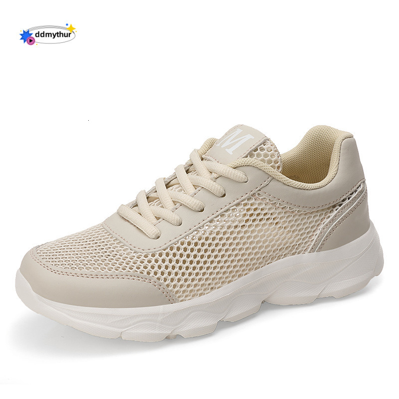 New Hollow Out Versatile Soft Sole Casual Shoes Breathable Lightweight Running Sneakers Mesh Women's Summer Style ddmythur