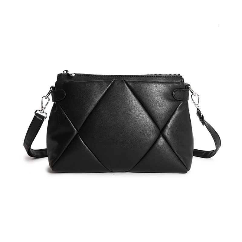 designer 2025 Autumn Winter Cross-Border European and American Fashion Women's Bag Black Quilted Small Square Bag Large Capacity Shoulder Crossbo