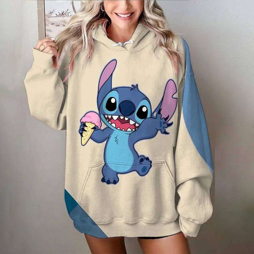 MINISO Sweater Printed Sweatshirts Cute Cartoon Clothes Hoodie Woman and Men Autumn/Winter Oversize Clothing