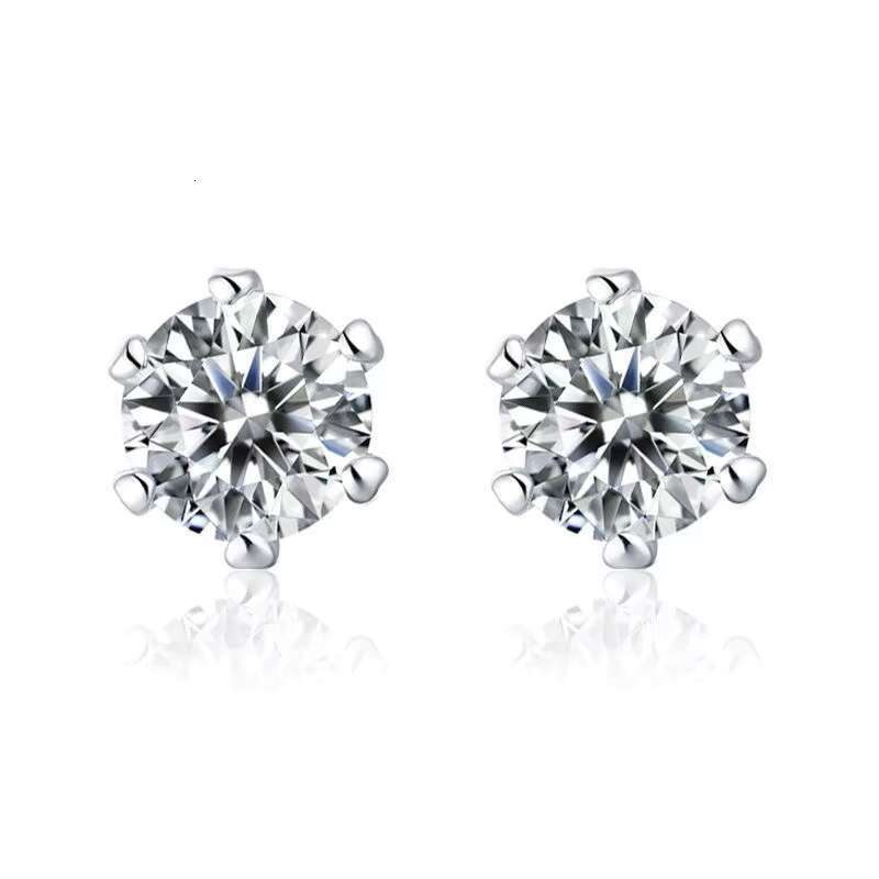 Fashion Jewelry Ladies 925 Silver Moissanite Earrings