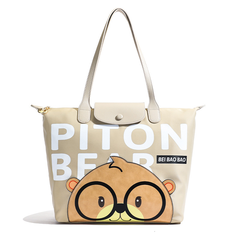 New Large Capacity Designer Bag Cute Girls' Single Shoulder Underarm Casual Versatile Bear Tote Free Shipping Bag For Women Beach Bag Handbag