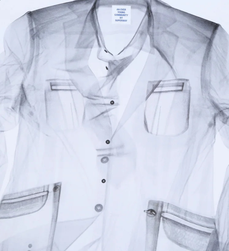 SUPER WAY White Cotton Tshirts Painted Men Women Crewneck Casual Tees T-shirts F-476# 250530