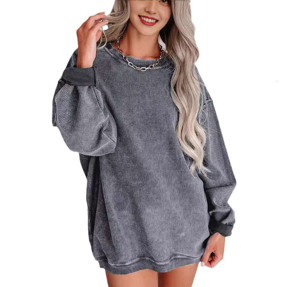 2025 Autumn Winter New Comfortable Casual Pullover Loose Round Neck Fashion Long Sleeve Sweatshirt for Women