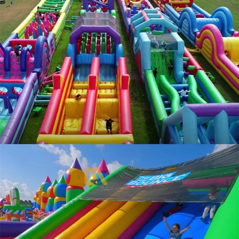 Outdoor Adventure Castle Slide Farm Large Land Challenge Obstacle Race Iatable Air Model
