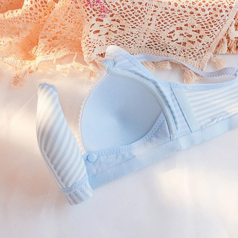 Breastfeeding Female Mom Bra Thin Mold Cup Comfortable and Soft Postpartum Breastfeeding Without Steel Ring Bra 250530