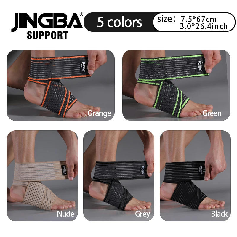 1PCS Professional Sports Strain Wraps Bandages Elastic Ankle Support Pad Protection Bandage Guard Gym 250530