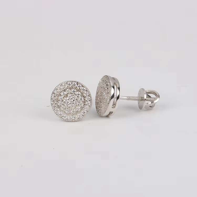 Hip Hop Jewelry S925 Sterling Silver Earring Moissanite Diamond VVS1 Earrings Moissanite Earring