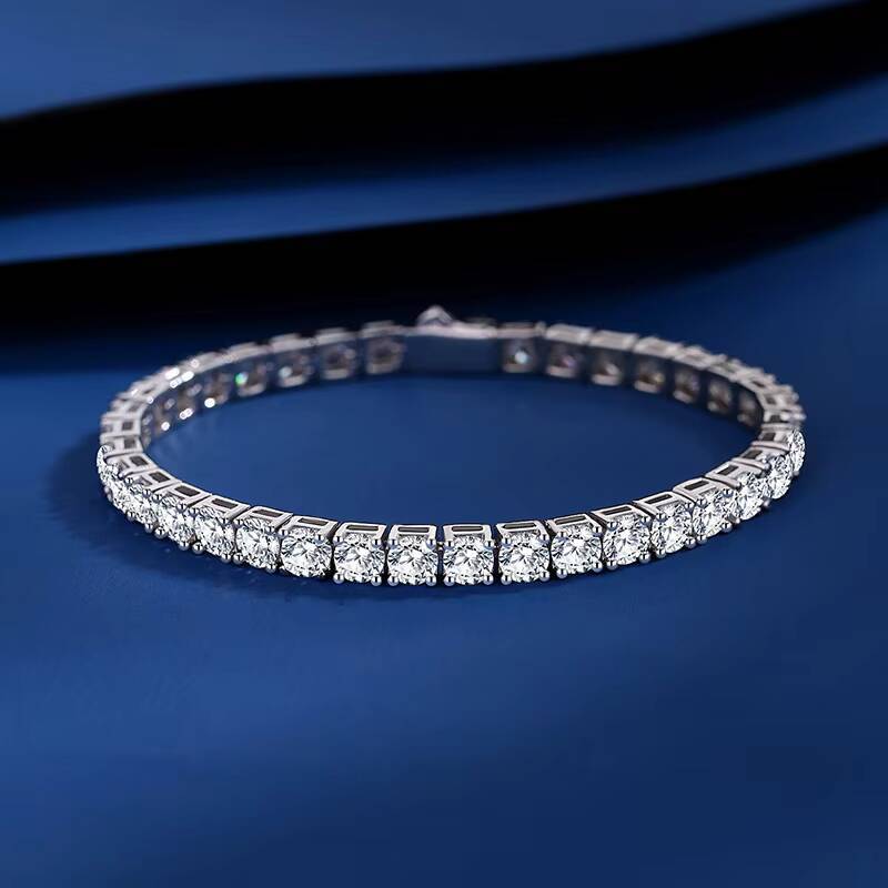 Luxurious 2.5-5mm Tennis Women, Bracelet for Men, Silicon Stone Jewelry, Sier Jewelry
