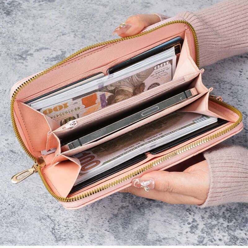 Korean Version Long Wallet, Women's Fashionable And Simple Zipper Coin Purse, Large Capacity Multi-Slot Card Bag, Female Kitten