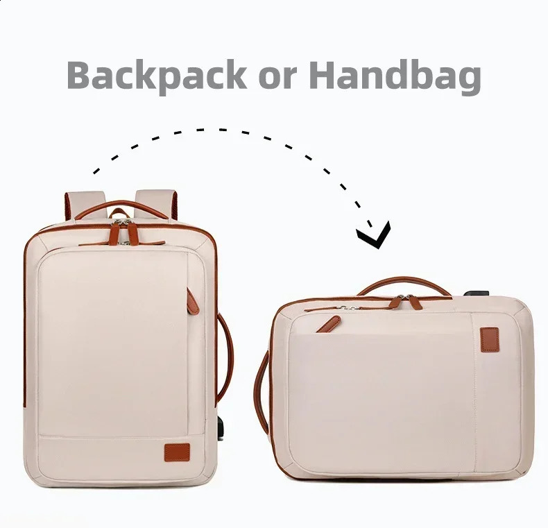 Travel Backpack 42x31x12CM Cabin Plane Waterproof Expandable Weekender Laptop With USB Port Ryanair Carry-On Women Men Backpack 250530