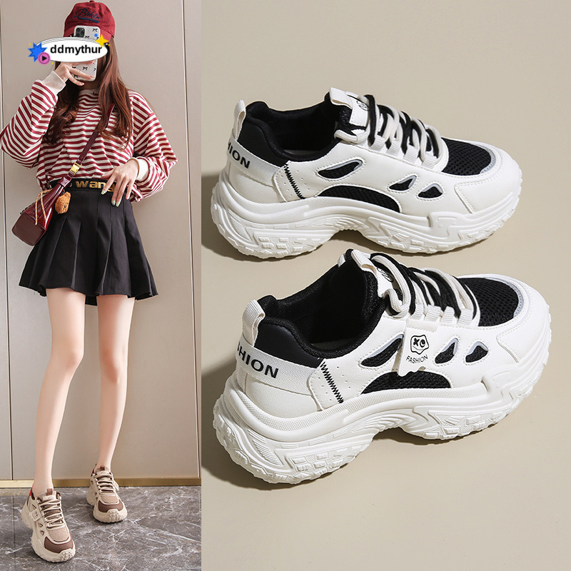 2025 Spring New Tire Dad Thick Sole Height Increasing Long Leg Effect Women's Celebrity Style Sports Shoes ddmythur