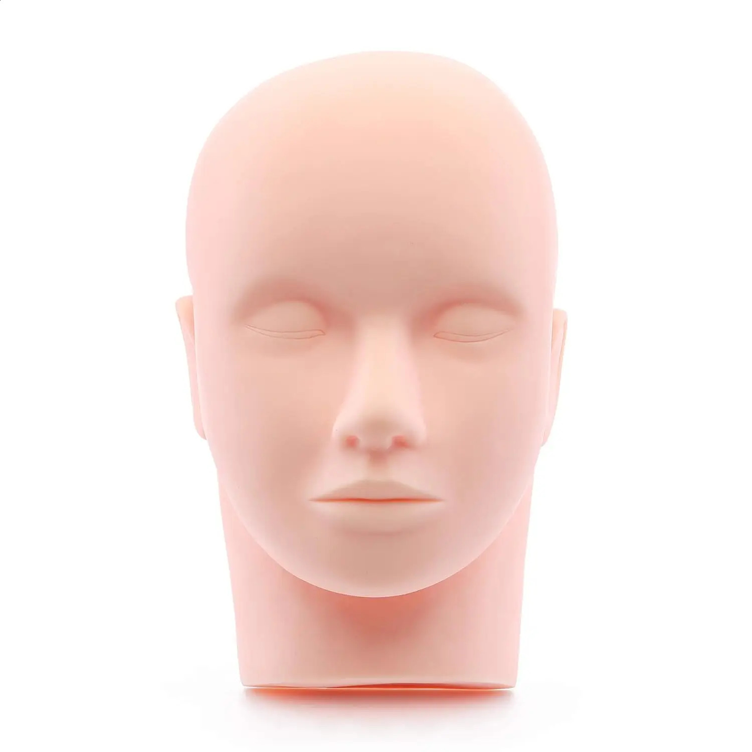1/4Pack Practice Training Head Rubber Cosmetology Mannequin Doll Face Head For Eyelashes Makeup Massage Practice 250529