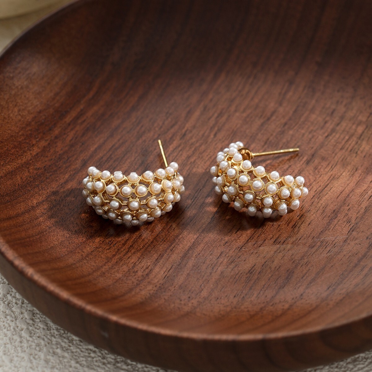 Heart Micro Inlaid Hoop Women Versatile Earrings