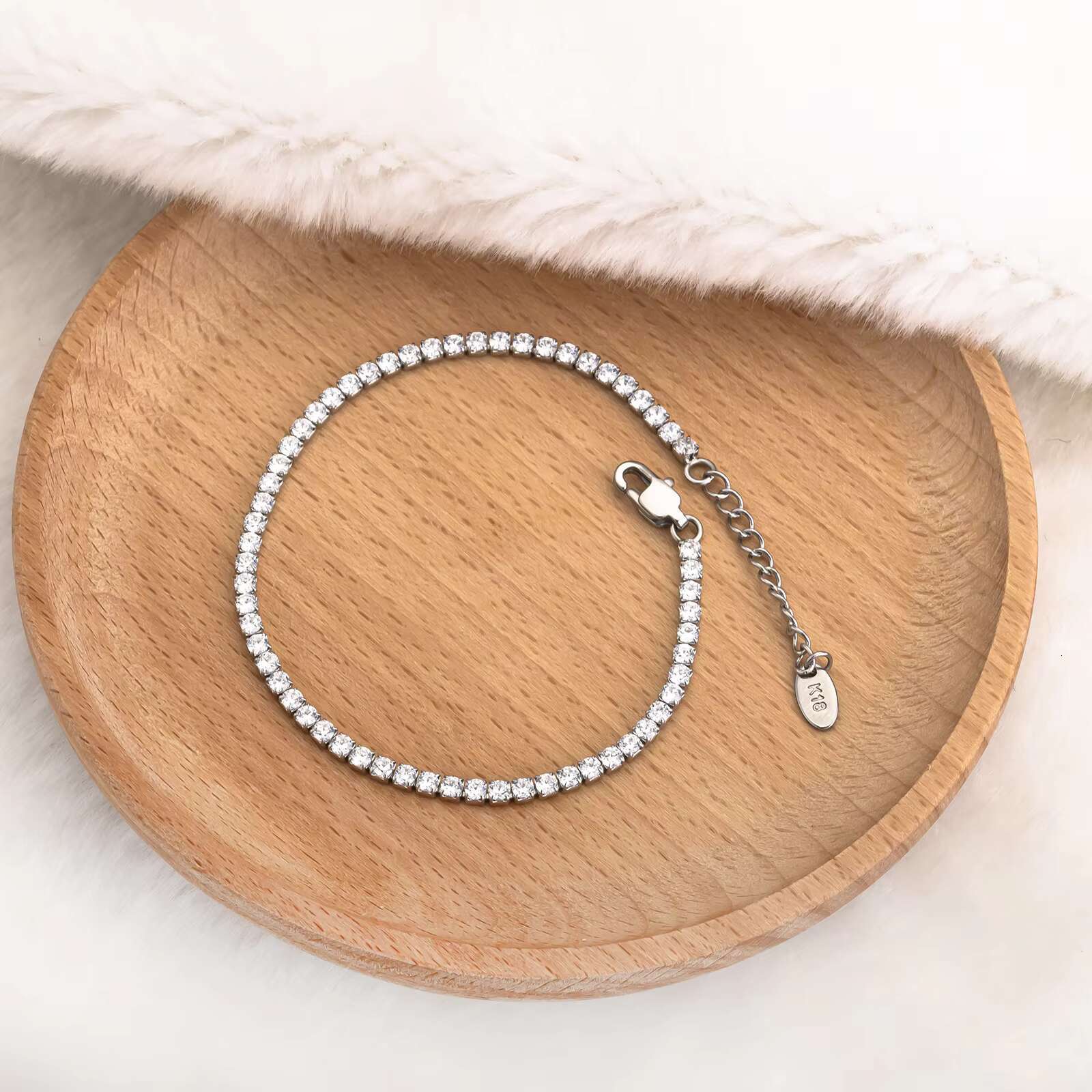 3PCS Bridal Wedding Jewellery Iced Out Cubic Zirconia Diamond Tennis Chain Bracelet Necklace Earring Jewelry Set