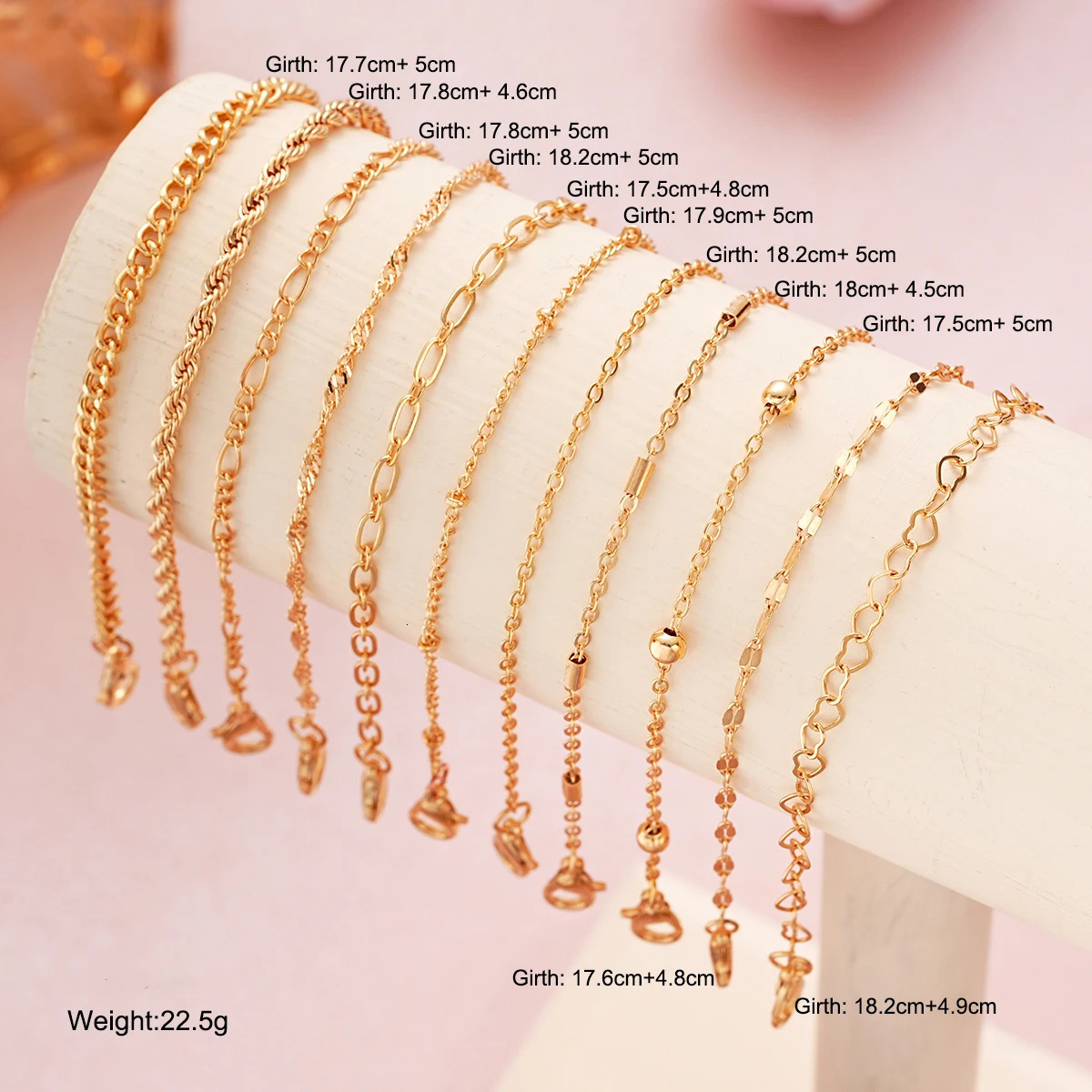 11 Pcs Vintage Twist Chain Bracelets Sets for Women Boho Punk Silver Gold Color Adjustable Cuban Link Bracelet Fashion Jewelry 250528