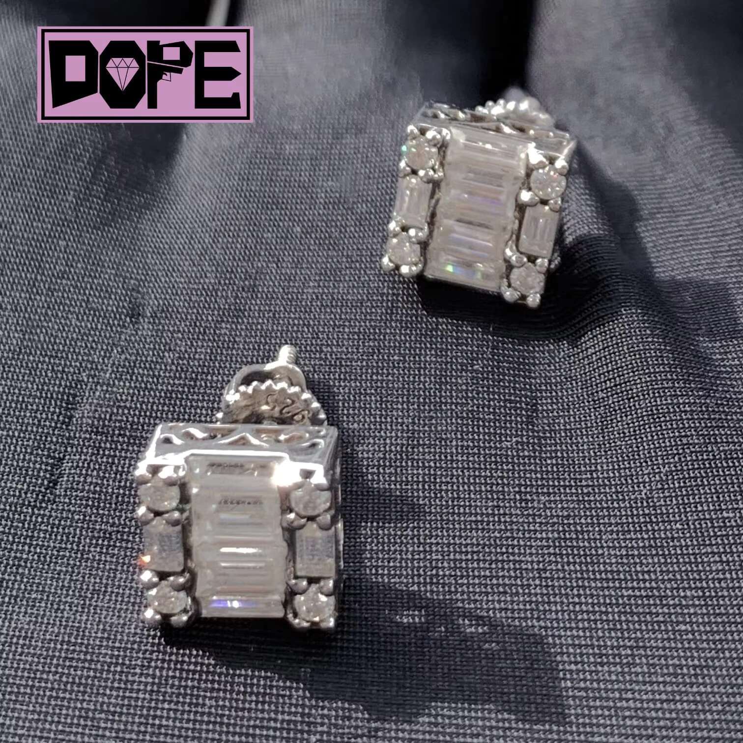 Ready to Ship Fine Jewelry Studs Earrings 925 Sterling Silver D Color VVS Diamond Moissanite Earring