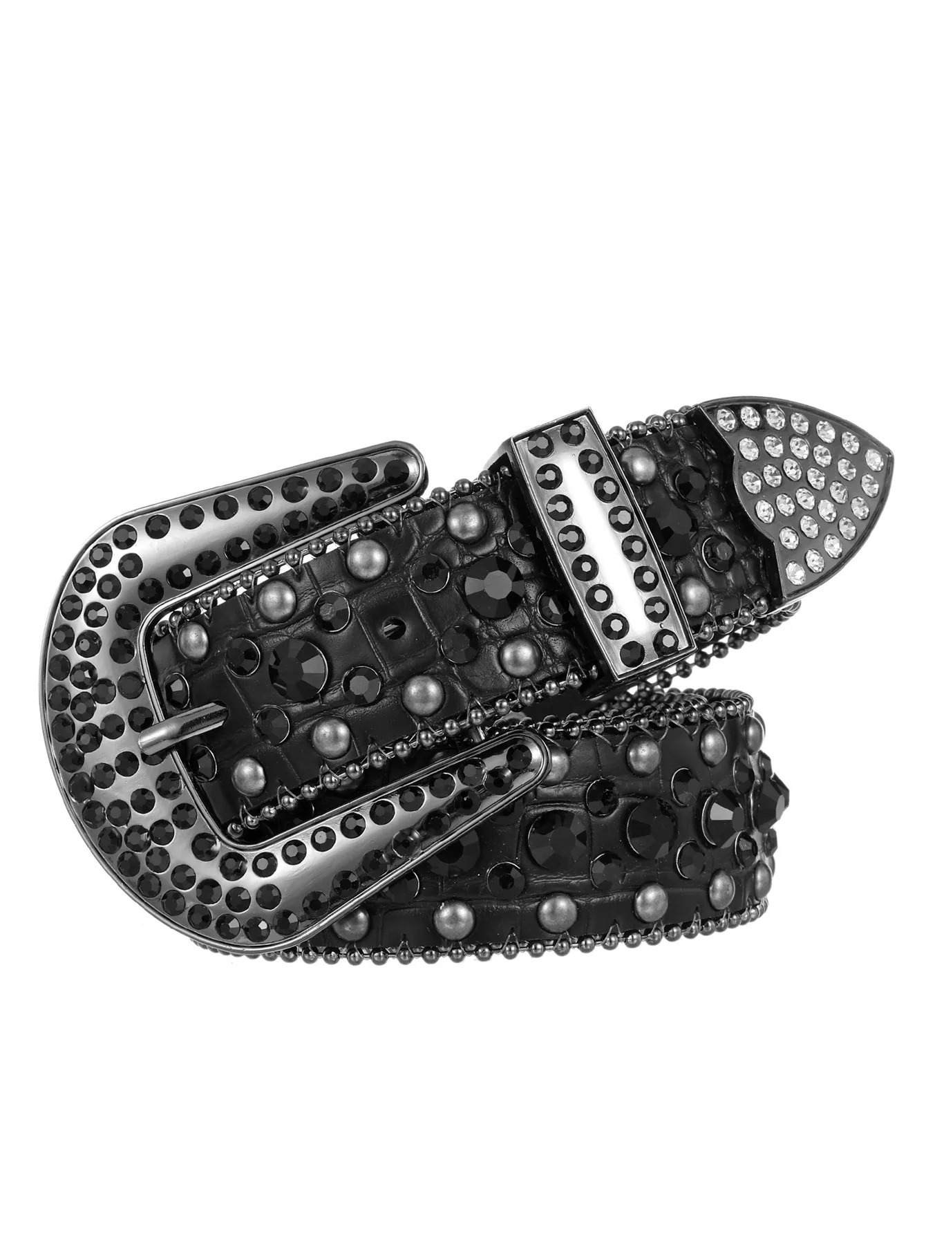 Needle Buckle Western Belt BB Simon Diamond Belt Womens Fashion Bead Decorative Belt Punk Jeans Belt 250530