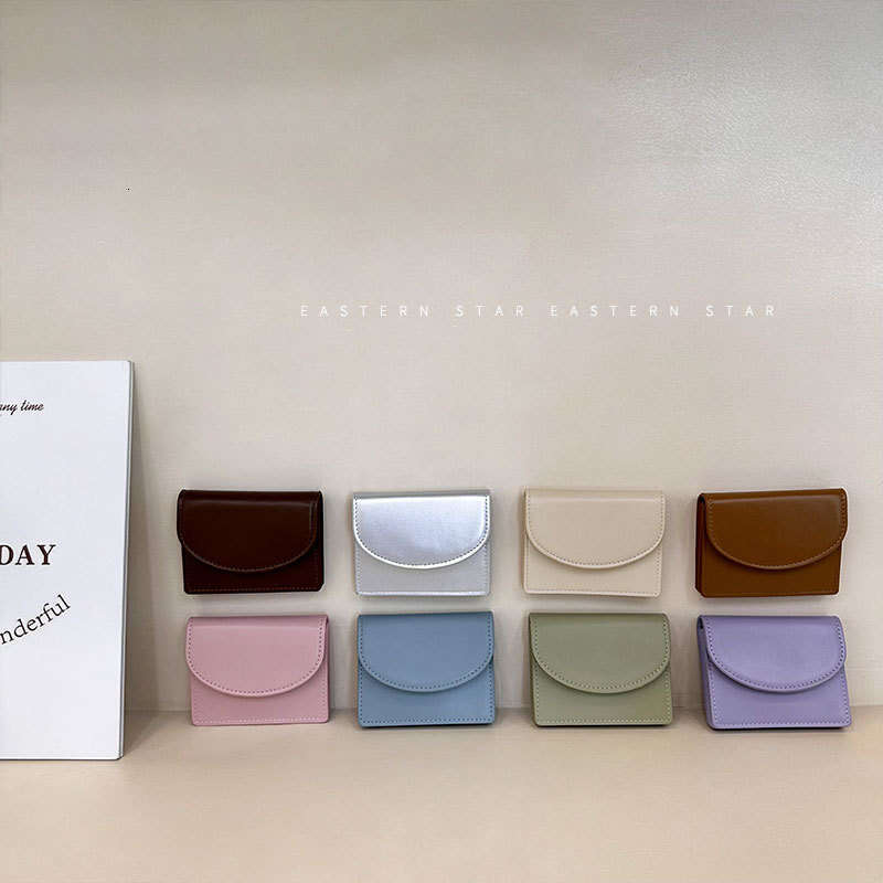 Dopamine Matching Korean Style Solid Color Simple Card Holder Multi-functional Large Capacity Wallet