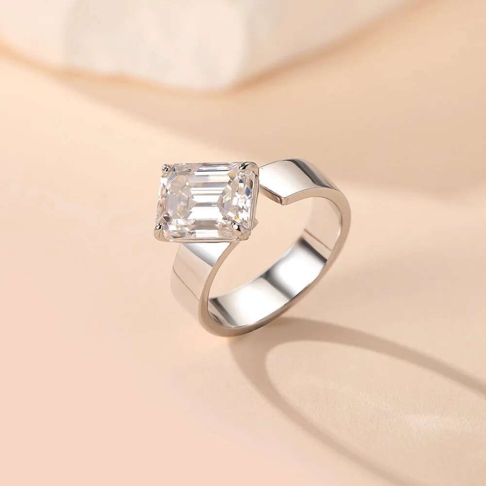 Modern 4ct Women Mans Moissanite Diamond Ring New Premium Original 925 Silver Sterling Jewelry Moissanite Ring for Women