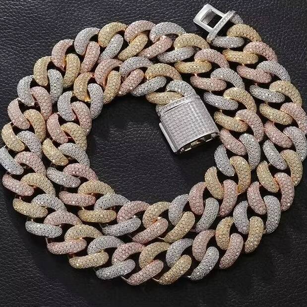 Top Quality 22mm 480 Grms Miami Iced Out Ready to Ship 10k Gold VVS Lab Grown Dia Chain Cuban k