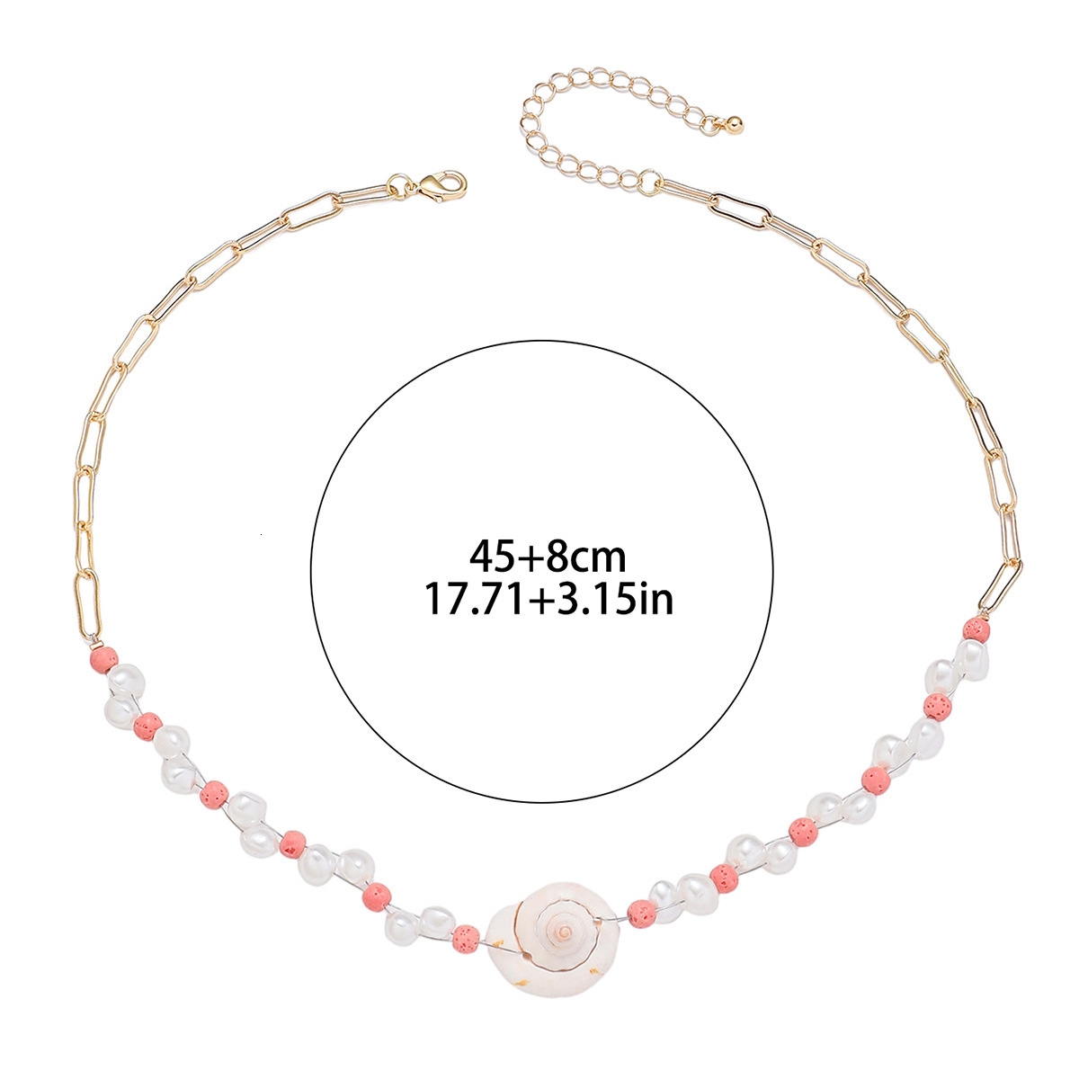 New Necklace for Women, Volcanic Stone Pearl Shell Clavicular Chain Design,