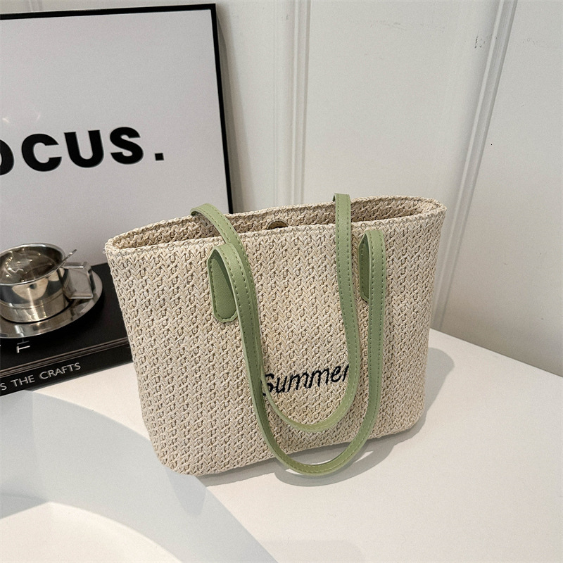 Free Shipping Designer Bag Straw Woven Fashionable Temperament Handbag 2025Summer New Stylish Single Shoulder Large Capacity Armpit Tote Bag
