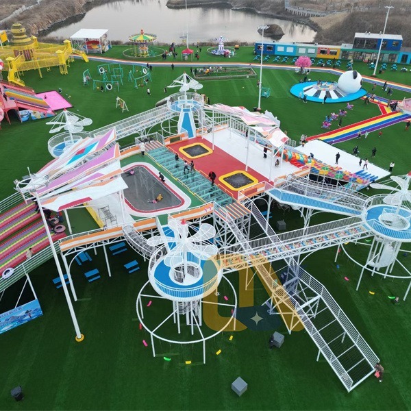 Internet Celebrity Non-Power-Powered Amusement Equipment Cute Bunny Special Forces Team Little Pig Slide Magic Castle Rope Net Climbing Park