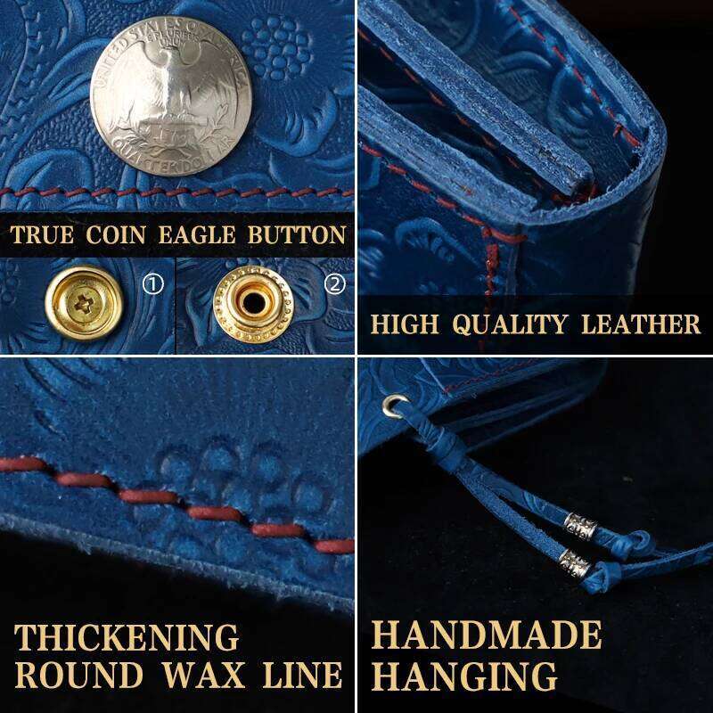 Handmade Genuine Leather Coin Purse The First Layer Cowhide Holder Money Bag Small Mini Wallet Business Card Case