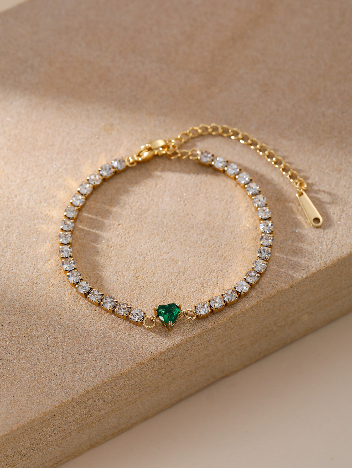 High-End Pink Heart Bracelet Yiwu Zircon Drawstring Adjustable Jewelry Accessory