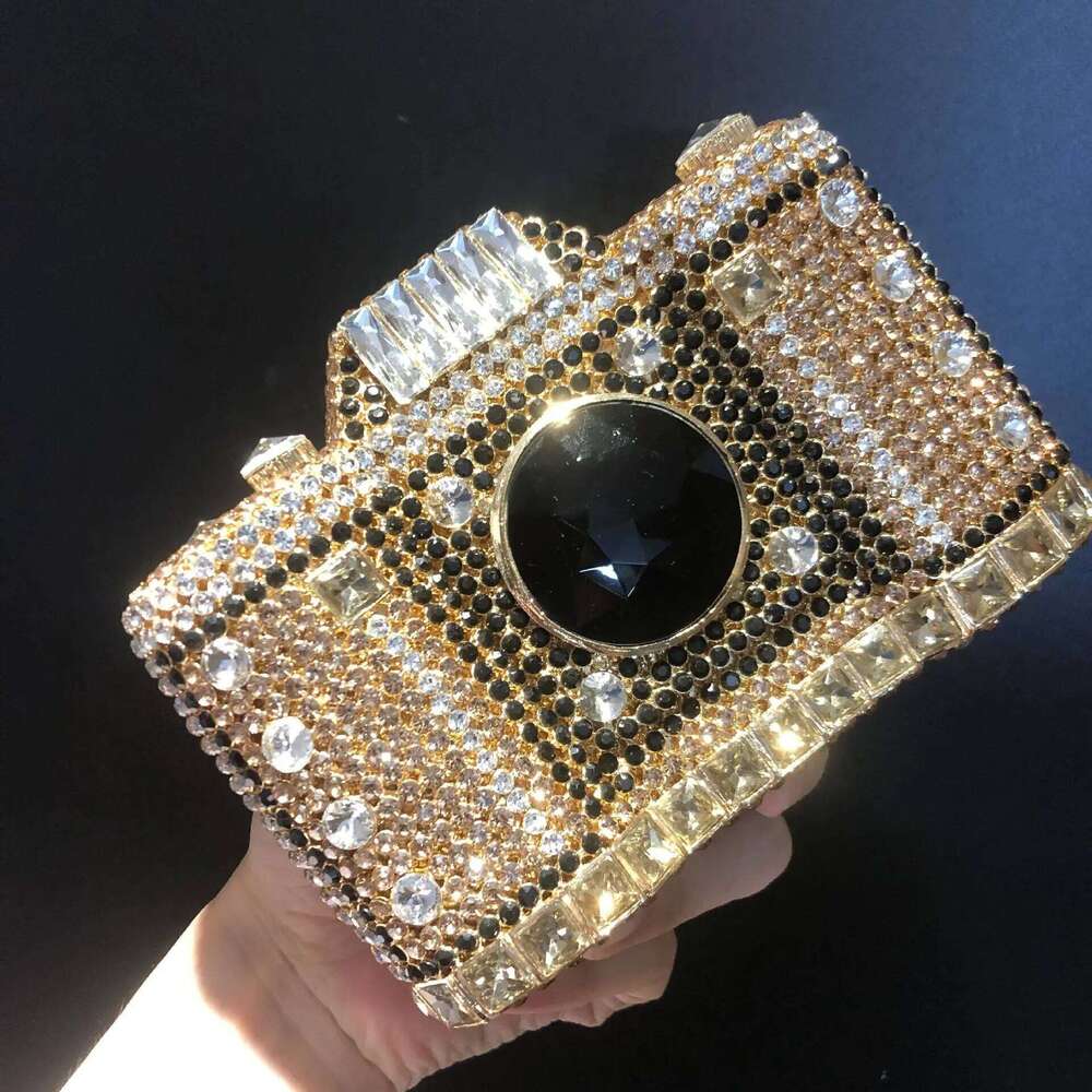 Designer Luxury Camera Styling Women Rhinestone Clutch Bag Crystal Designer Handbags For Female Unique Party Vintage Evening Bags