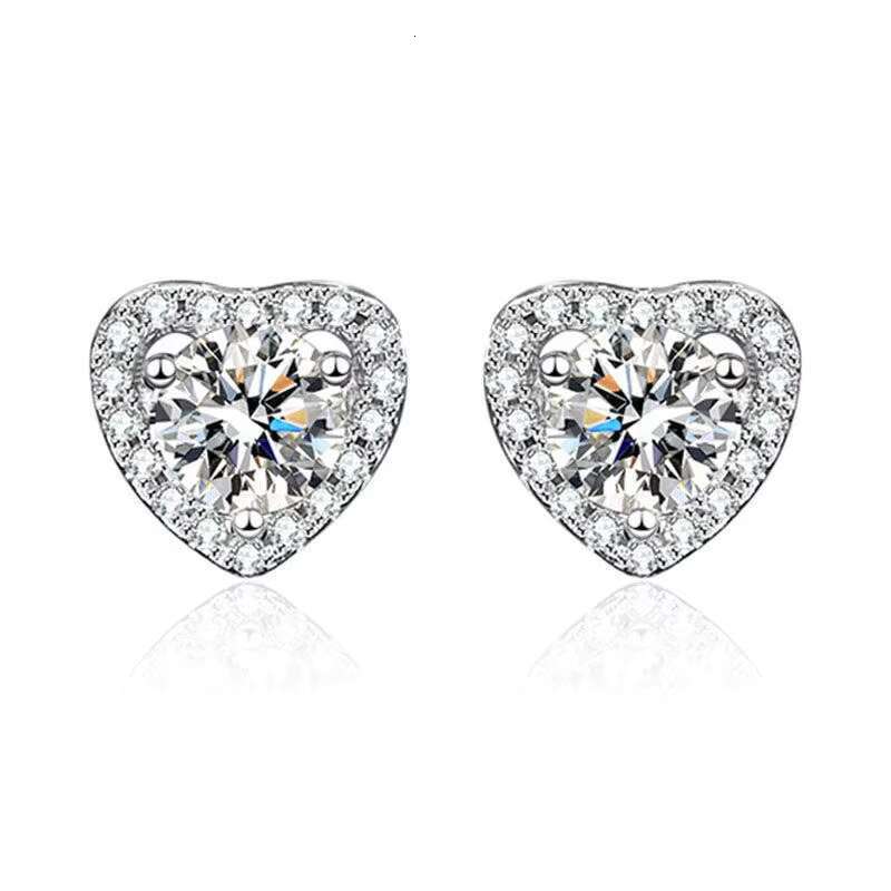 Fashion Jewelry Ladies 925 Silver Moissanite Earrings