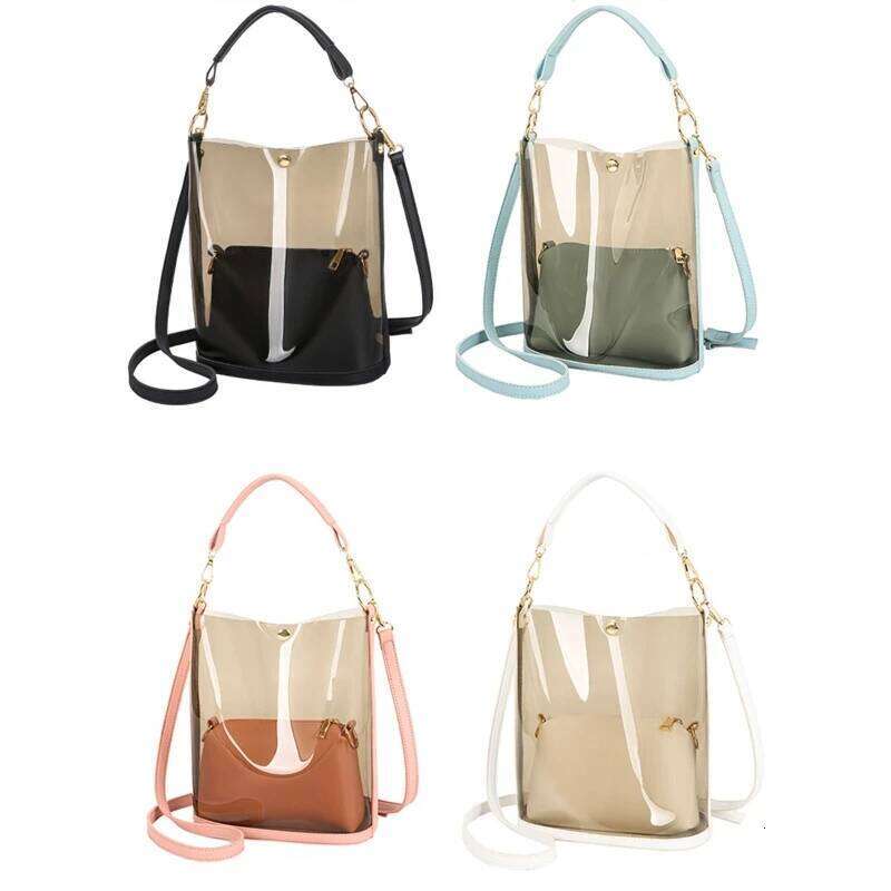 Stylish Transparent Jelly Clear Bucket Bag For Valentine's Day