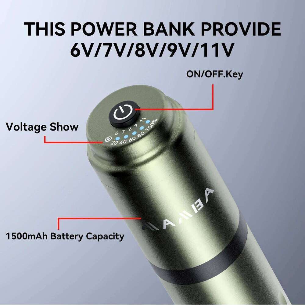 Wireless Hine 1500Mah Built-In Battery Capacity Gun Kit With 5Ml Pigment Tattoo Ink Cup Toolbox