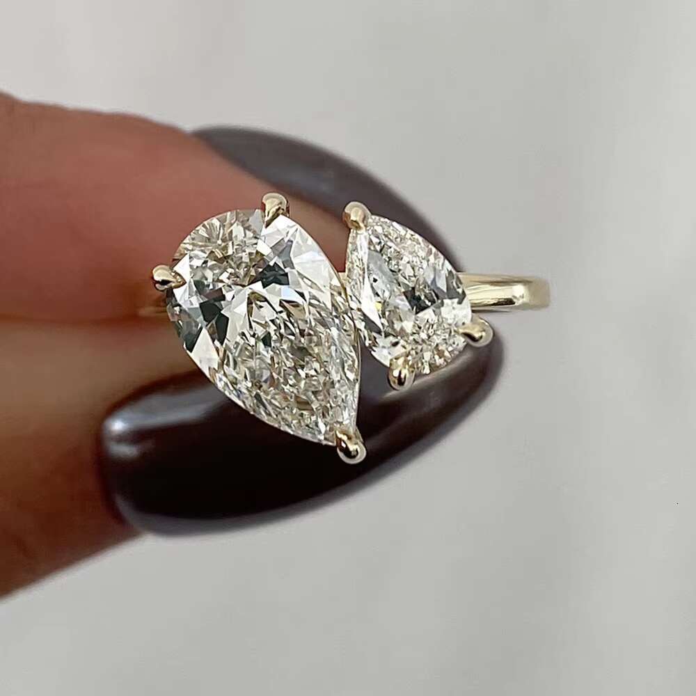 Fancy Cut Moissanite Diamond Rings Women Mujer Por Mayor Joyas De Plata 925 14K Gold Original Jewelry Manufacturer China