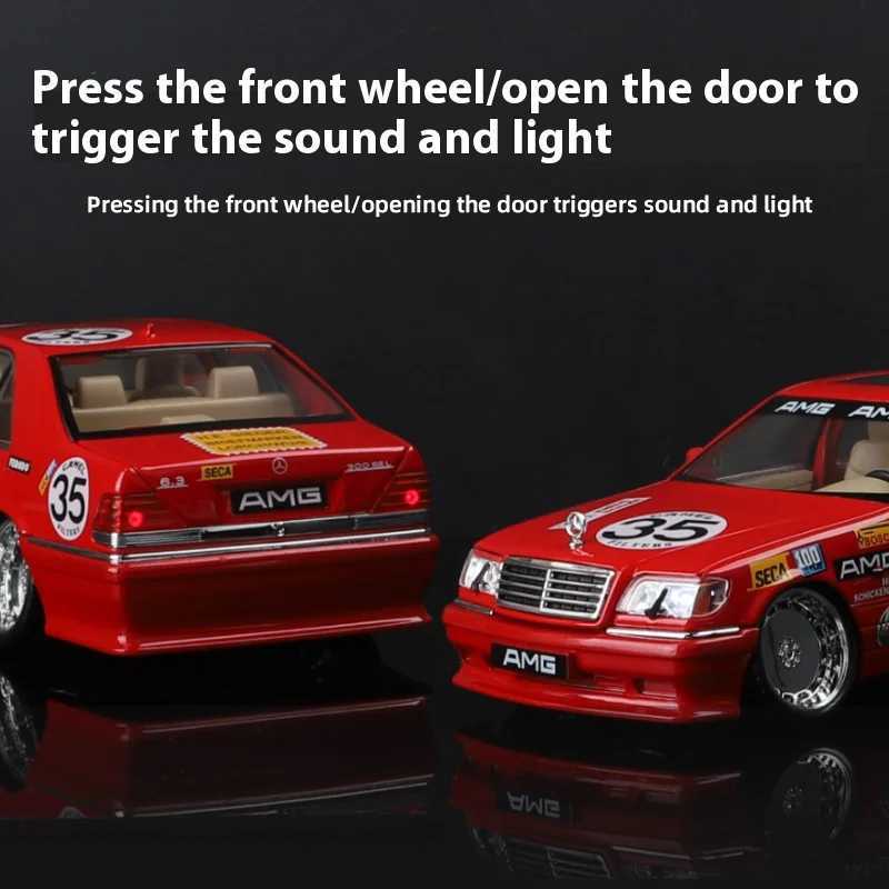 Free shipping 1 24 Benz S W140 320SEL Modified Version Super Racing Alloy Metal Diecast Model Car Collecting Hobbies Ornaments