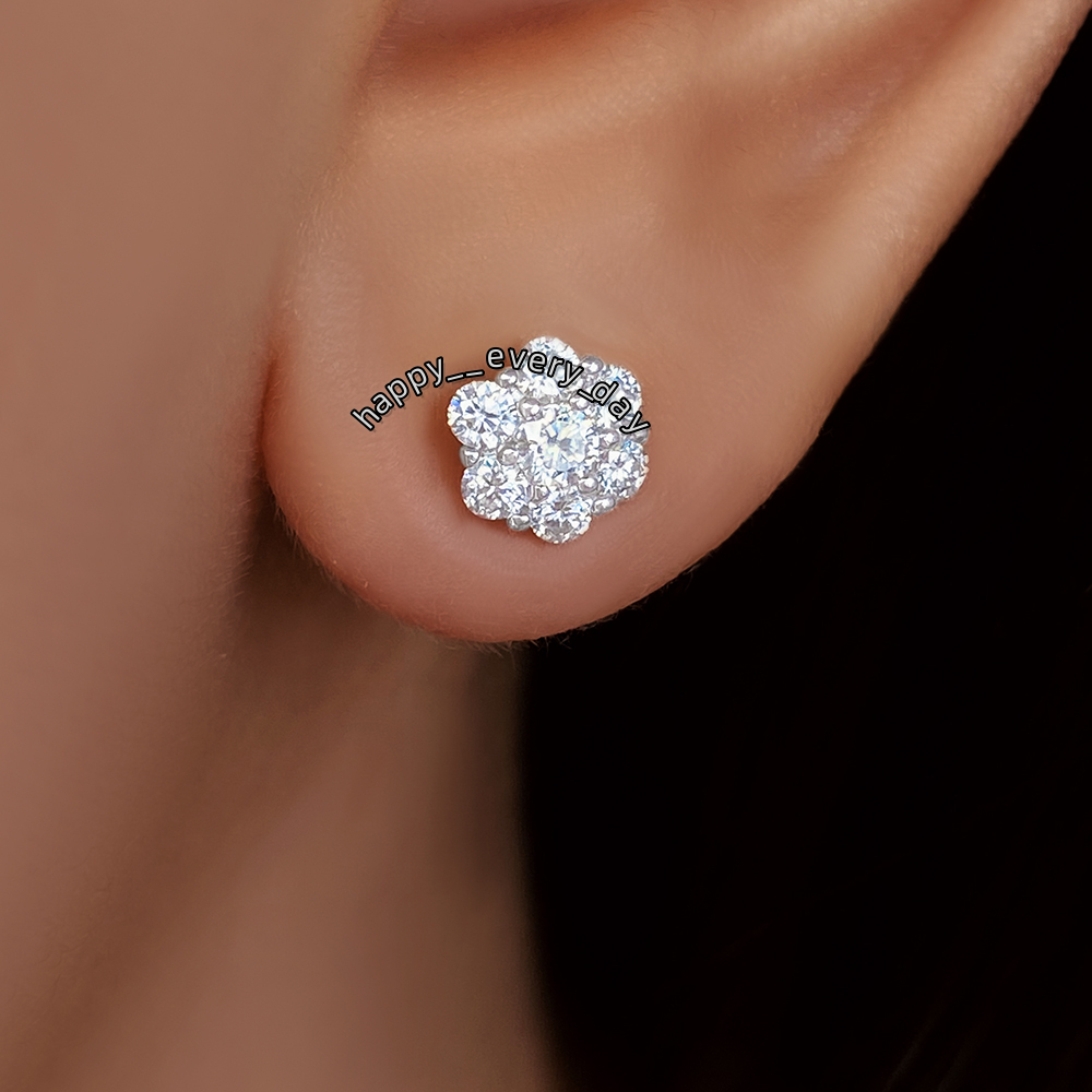 E3199S HIPHOP High Class Diamond VVS Moissanite Screwback Stud Earrings
