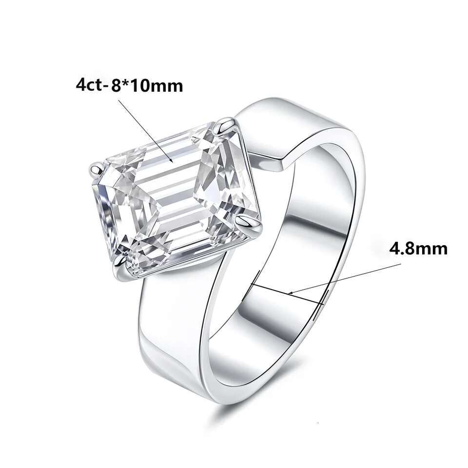 Modern 4ct Women Mans Moissanite Diamond Ring New Premium Original 925 Silver Sterling Jewelry Moissanite Ring for Women