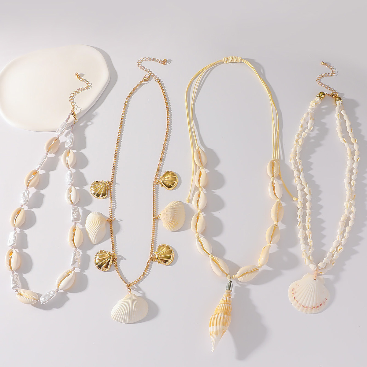 Shell necklace jewelry, vacation style exquisite necklace, ocean shell pearl, high-end temperament jewelry