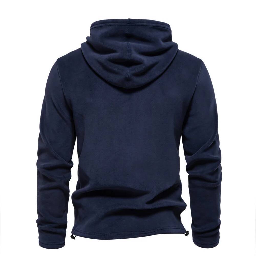 Men's Patchwork Hooded Sweatshirt Hoodies Clothing Casual Loose Fleece Warm Streetwear Male Fashion Autumn Winter Sports Outwear