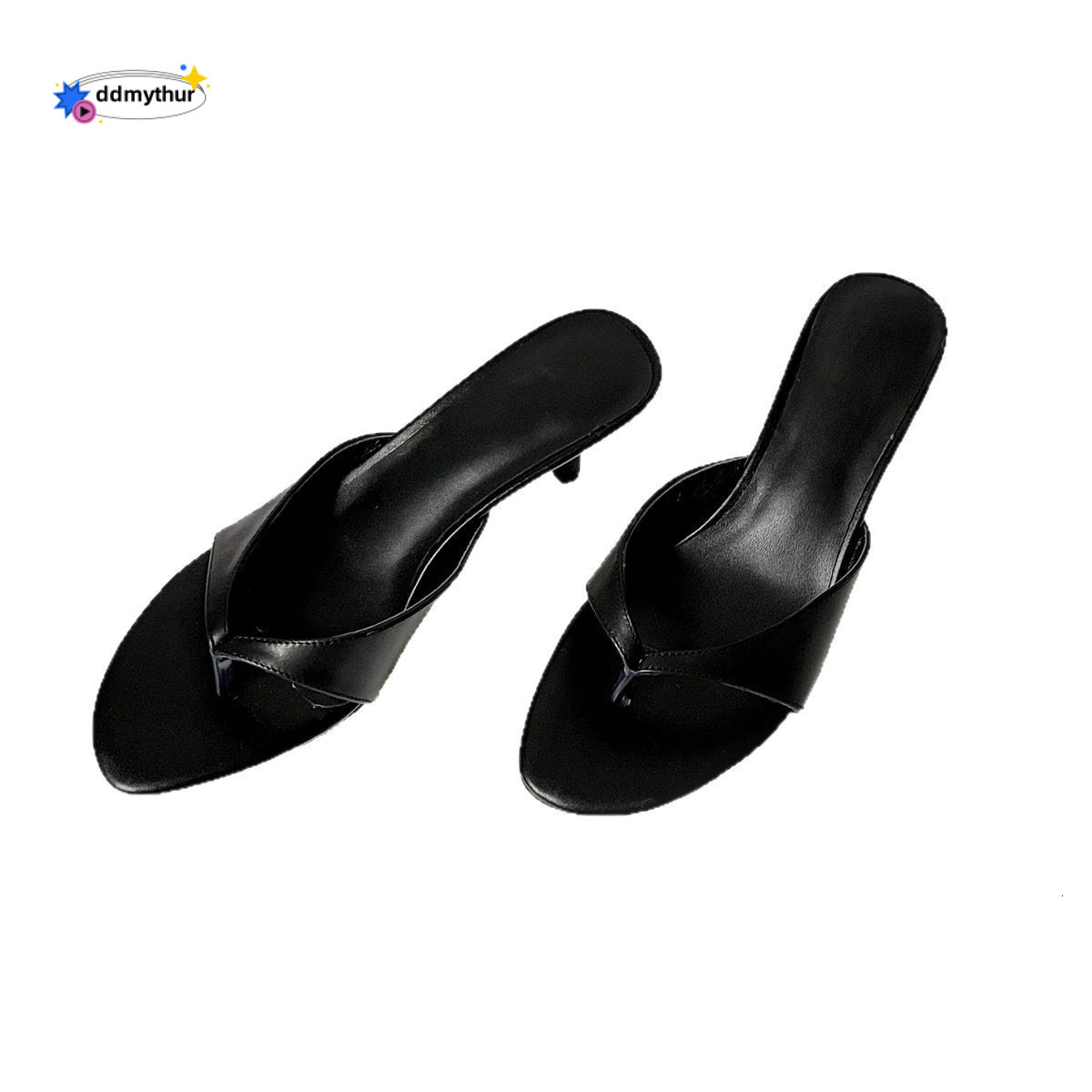 Cowhide Version ~ French Minimalist Style Toe Post for Women Outdoor 2025 Summer New High Heel Stiletto Sandals ddmythur
