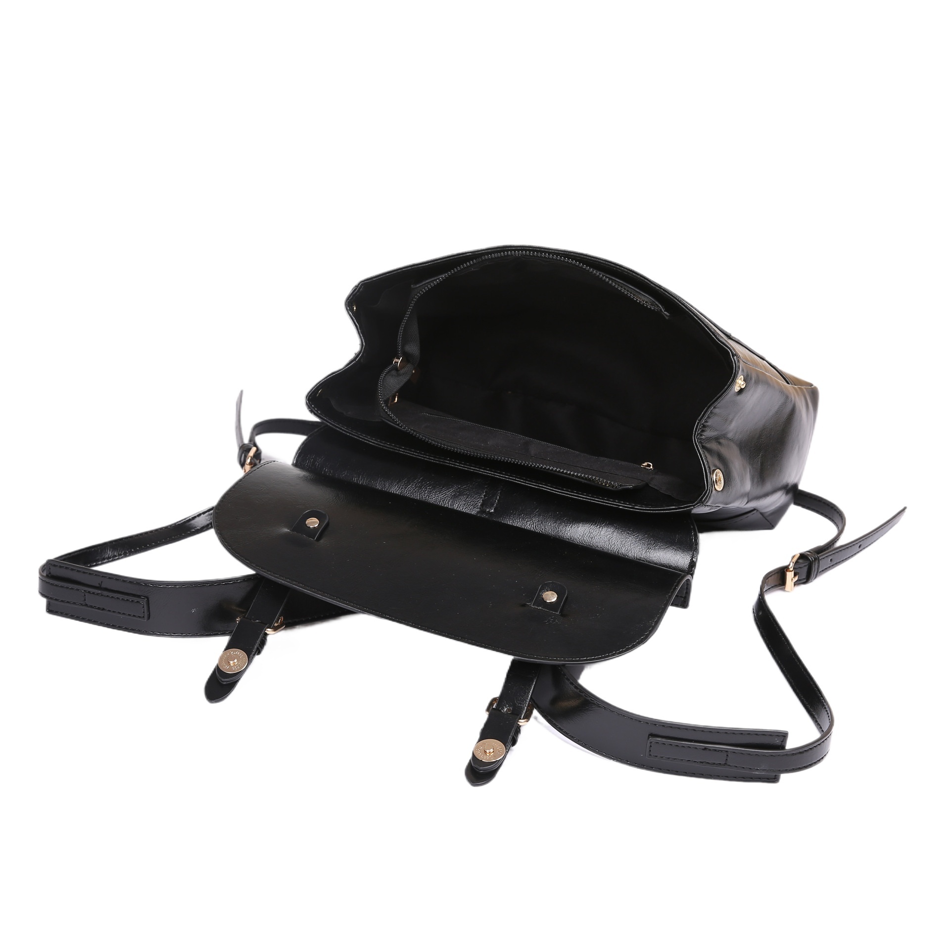 designer Niche Artistic Retro Double Shoulder Crossbody Messenger Bag High-end Oil Wax Leather British College Style Three-in-One Cambridge Backpack