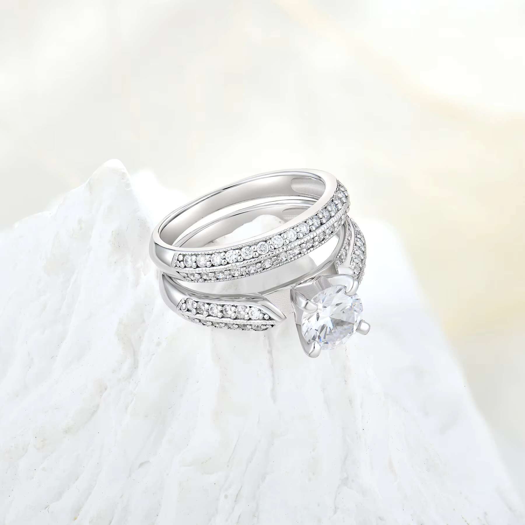 2023 Fine Custom Sterling Silver Gemstones Rings Diamond Wedding Jewelry 925 Sterling Silver Ring for Women Wedding