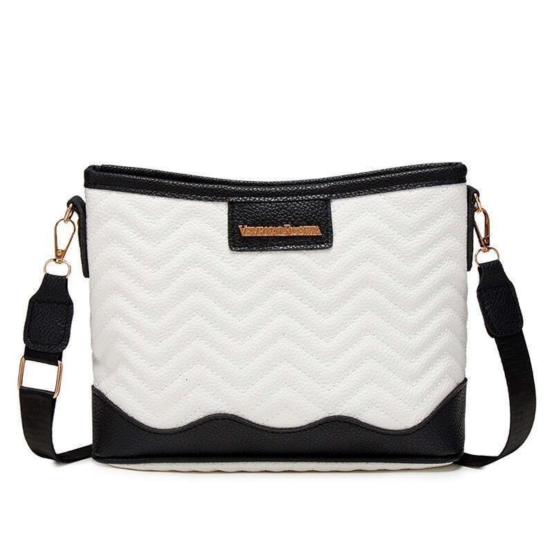 Wave Pattern Bucket Ladies Small Style Large Capacity Women's Shoulder Bag 2025 Elegant Versatile New Trendy Fashion Ins