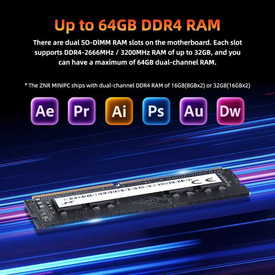 ZXIPC Mini PC Ryzen 7 5800U 4800H 4500U 5500U DDR4 16GB 512GB Nvme SSD WIFI6 BT5.2 Desktop MINI PC Gamer Computer Four Display X250602